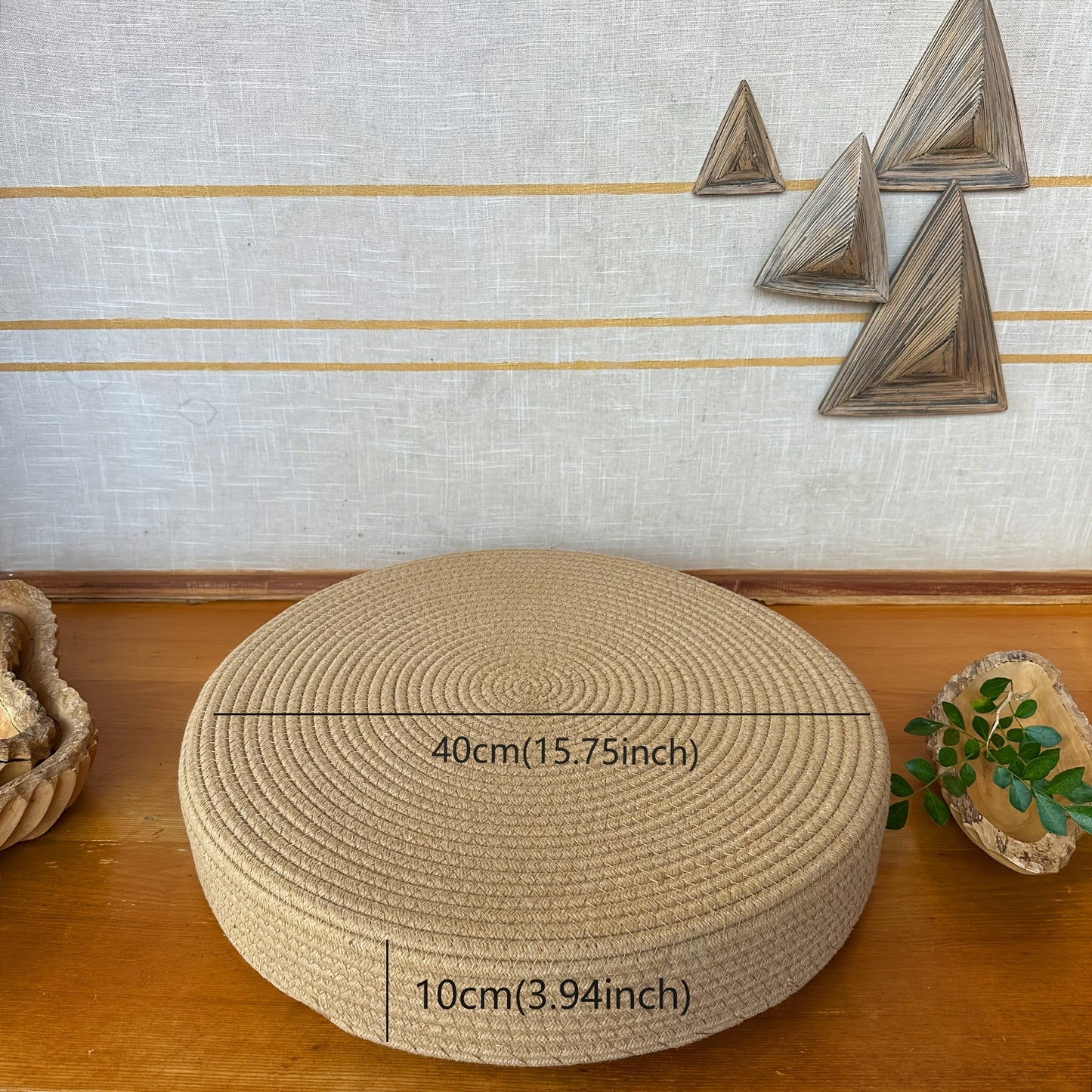 Bohemian Handmade Linen Meditation Pouf