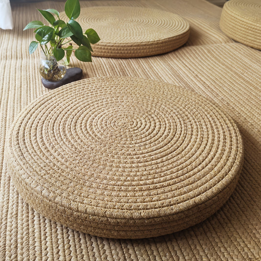 Bohemian Handmade Linen Meditation Pouf