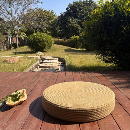 Bohemian Handmade Linen Meditation Pouf