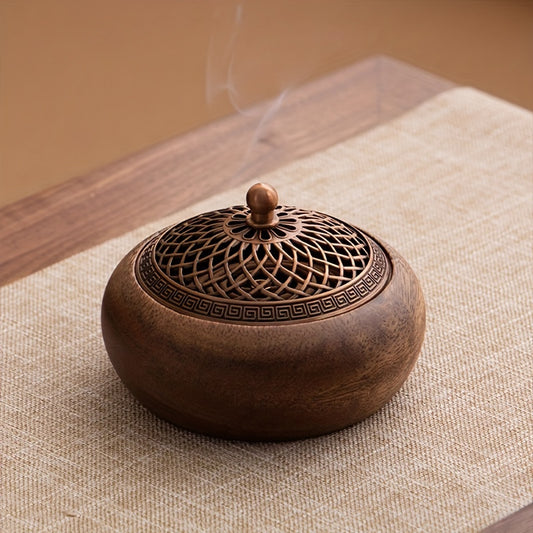 Walnut Wood Incense Burner - Sandalwood Scent
