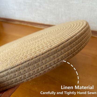 Bohemian Handmade Linen Meditation Pouf