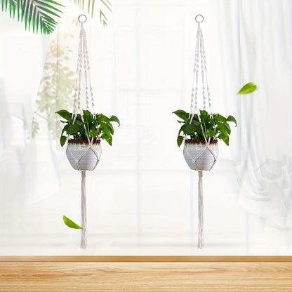 Boho Macrame Hanging Planters - Set of 2