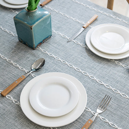 Extra Long Linen Blend Tablecloth - Rectangular