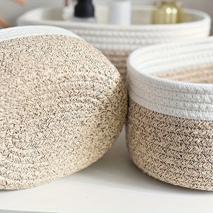 Japanese Hand-Woven Rope Storage Basket