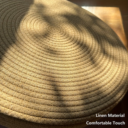 Bohemian Handmade Linen Meditation Pouf