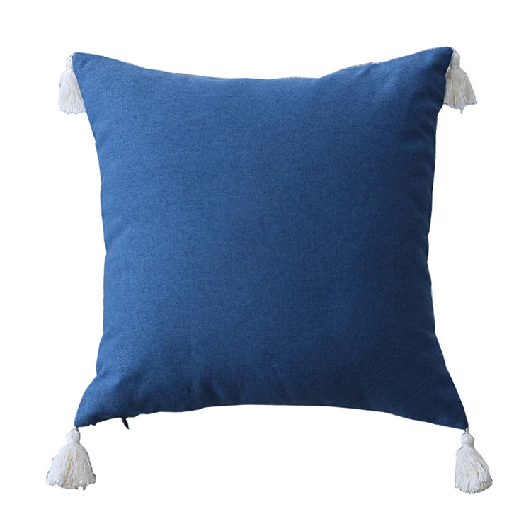 Cotton Linen Cushion Cover with Tassels