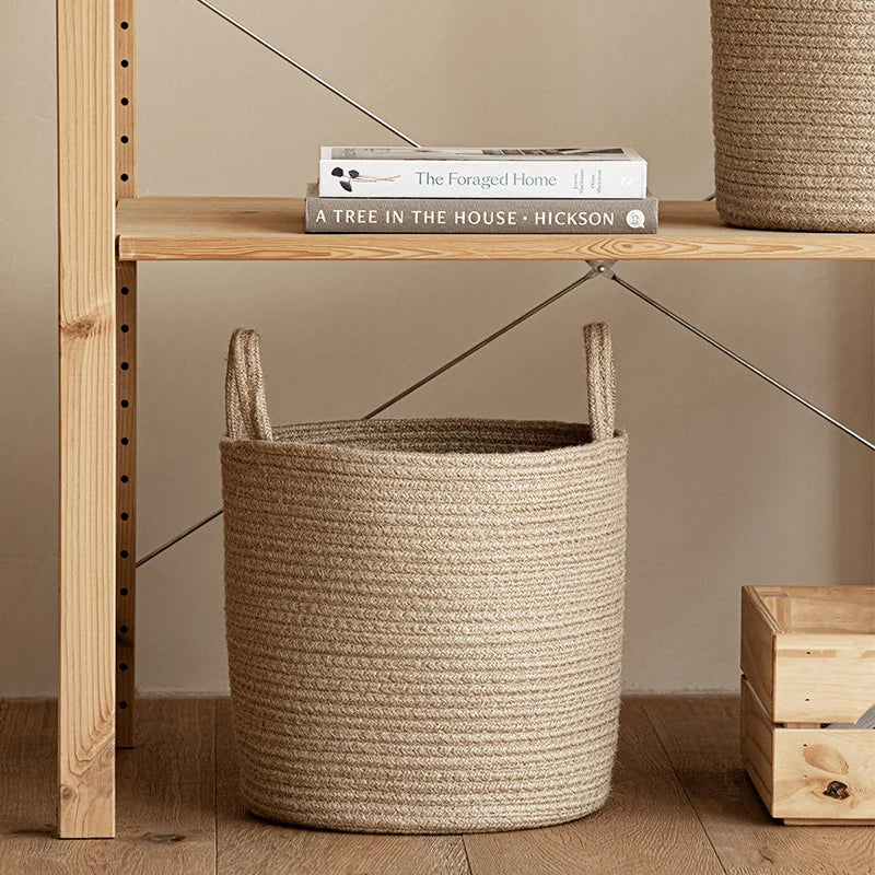 Handwoven Jute Storage Basket Set - 3 Sizes