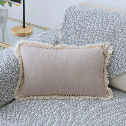 Cotton Linen Cushion Cover with Tassels