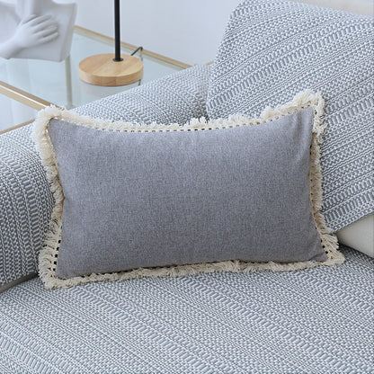 Cotton Linen Cushion Cover with Tassels