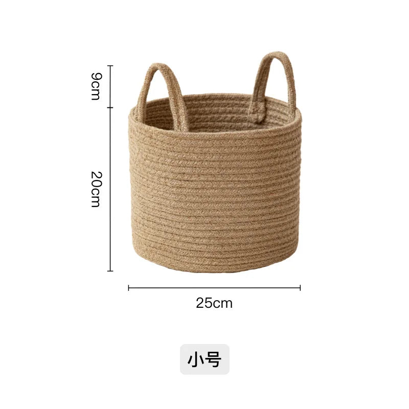 Handwoven Jute Storage Basket Set - 3 Sizes