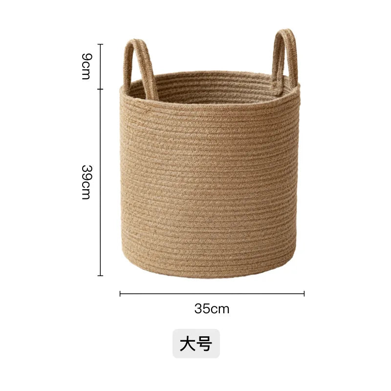 Handwoven Jute Storage Basket Set - 3 Sizes