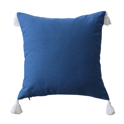 Cotton Linen Cushion Cover with Tassels