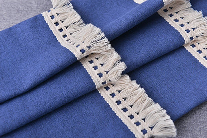 Cotton Linen Cushion Cover with Tassels