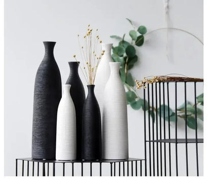 Modern Black & White Ceramic Vase