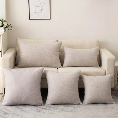 Cotton Linen Cushion Cover - Solid Color