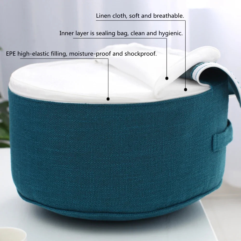 Linen Meditation Floor Cushion - Round