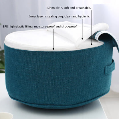 Linen Meditation Floor Cushion - Round