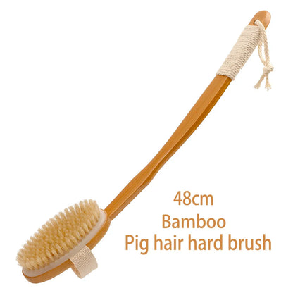 Bamboo Long Handle Bath Brush - 48cm