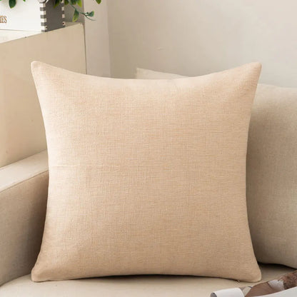 Cotton Linen Cushion Cover - Solid Color