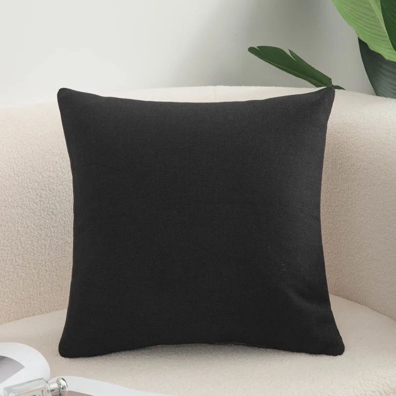 Cotton Linen Cushion Cover - Solid Color