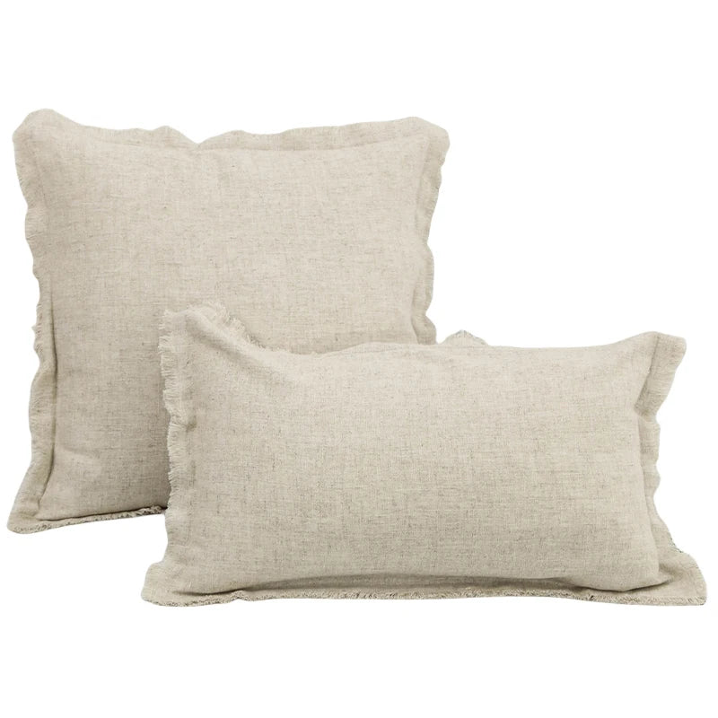 Boho Linen Cushion Cover with Tassels