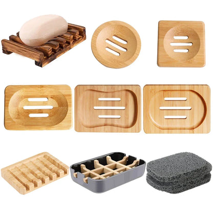 Bamboo Soap Dish - Natural Drain Tray