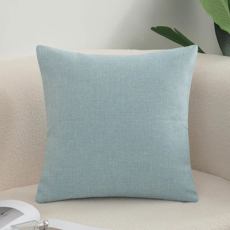 Cotton Linen Cushion Cover - Solid Color