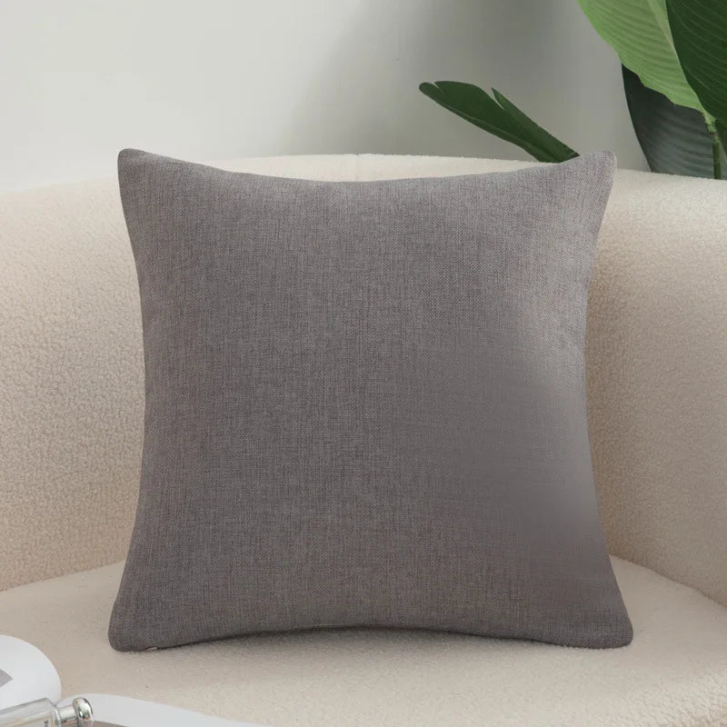 Cotton Linen Cushion Cover - Solid Color