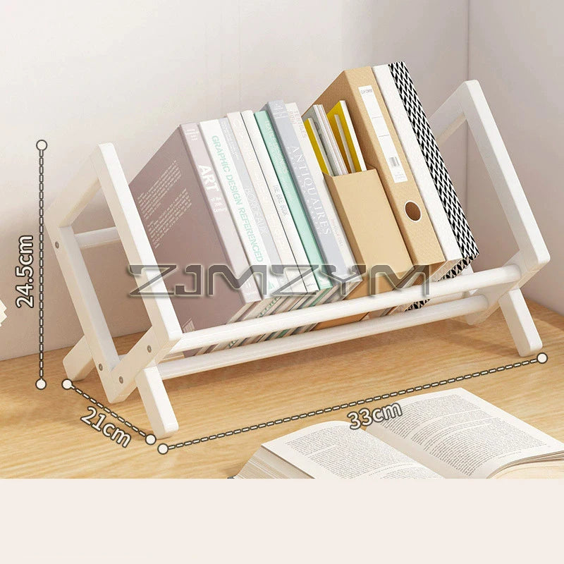 Bamboo Desktop Bookshelf - Multi-Tier Organizer