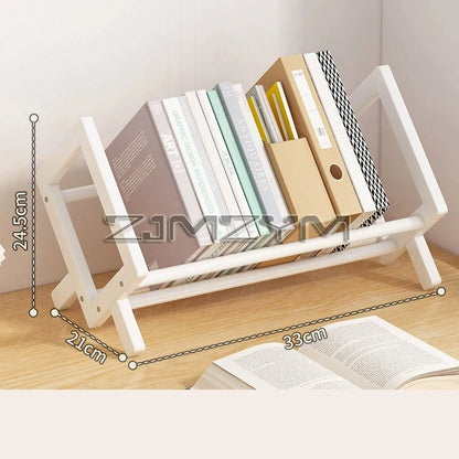 Bamboo Desktop Bookshelf - Multi-Tier Organizer