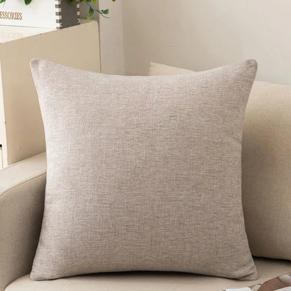 Cotton Linen Cushion Cover - Solid Color