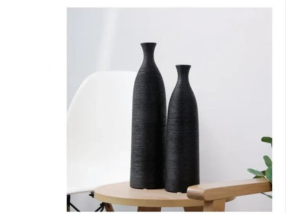 Modern Black & White Ceramic Vase