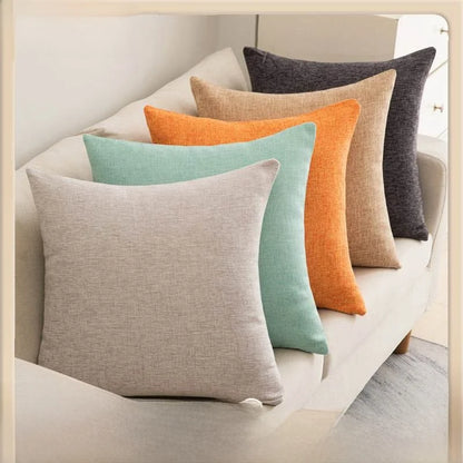 Cotton Linen Cushion Cover - Solid Color