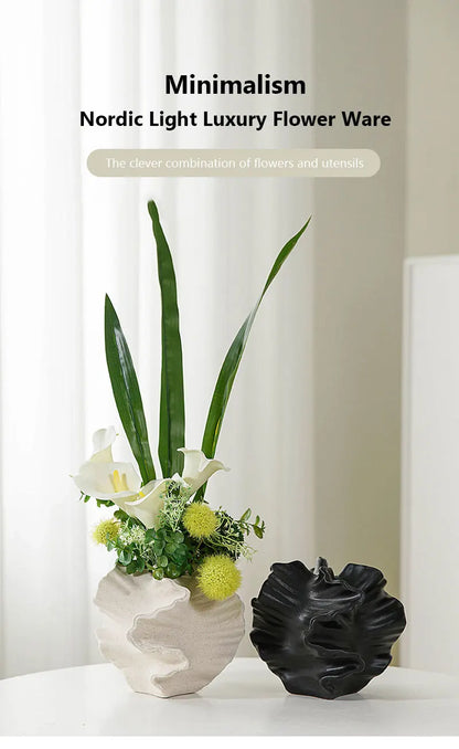 Ceramic Coral Vase - Nordic Style