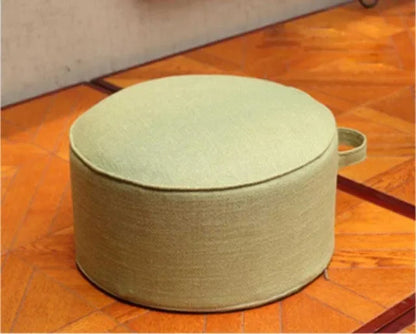 Linen Meditation Floor Cushion - Round