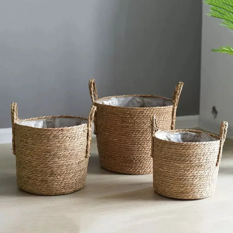 Natural Wicker Planter Basket - 20/25/30cm
