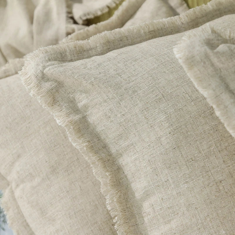 Boho Linen Cushion Cover with Tassels