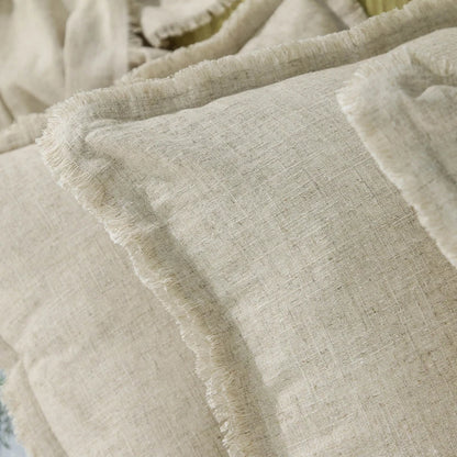 Boho Linen Cushion Cover with Tassels