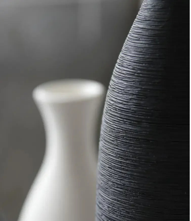 Modern Black & White Ceramic Vase