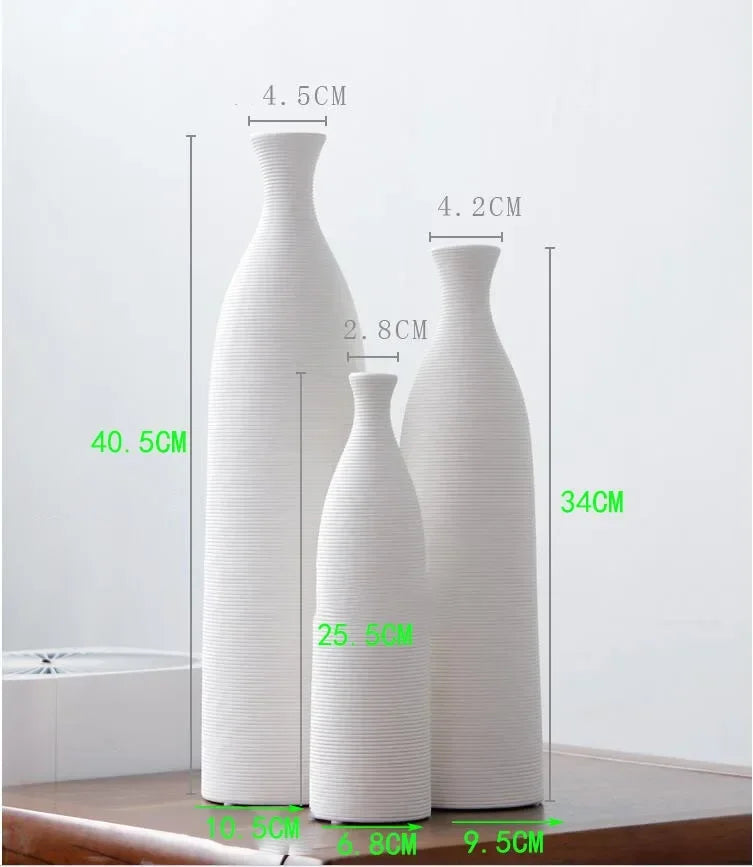 Modern Black & White Ceramic Vase