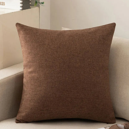 Cotton Linen Cushion Cover - Solid Color
