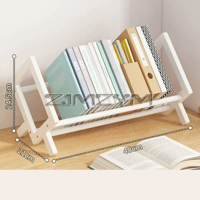 Bamboo Desktop Bookshelf - Multi-Tier Organizer