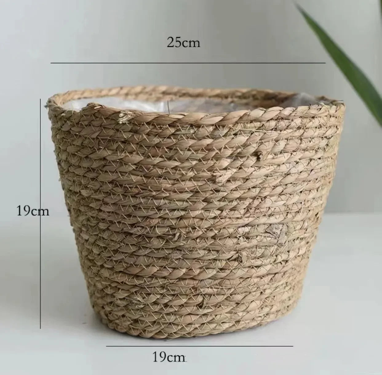 Natural Wicker Planter Basket - 20/25/30cm