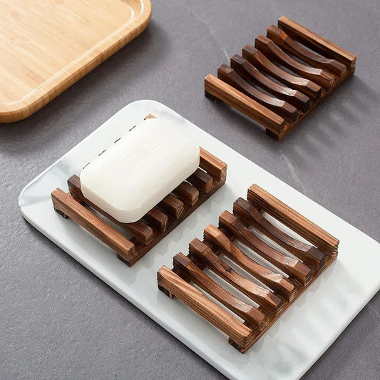 Bamboo Soap Dish - Natural Drain Tray