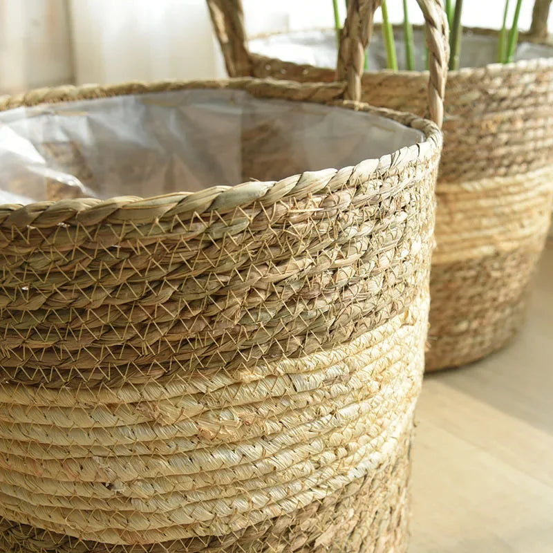 Natural Wicker Planter Basket - 20/25/30cm