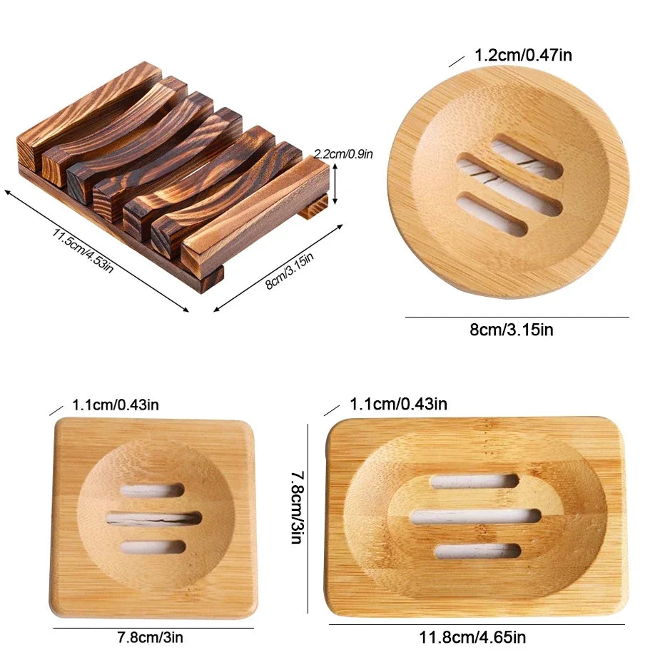 Bamboo Soap Dish - Natural Drain Tray