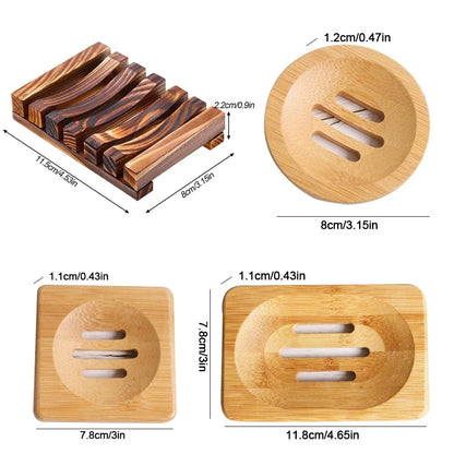 Bamboo Soap Dish - Natural Drain Tray