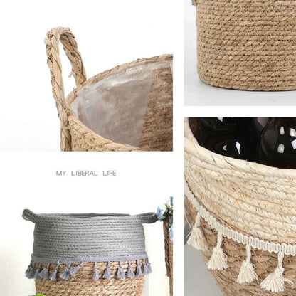 Natural Wicker Planter Basket - 20/25/30cm