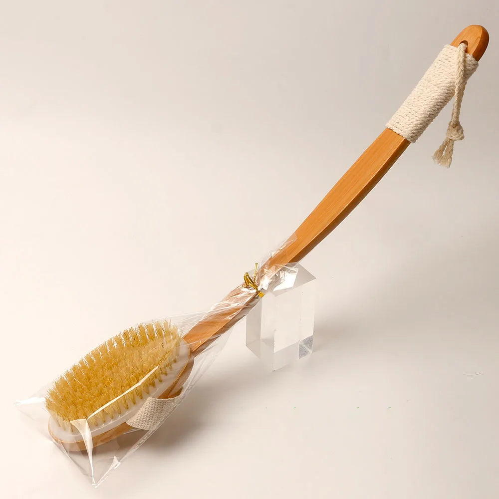 Bamboo Long Handle Bath Brush - 48cm