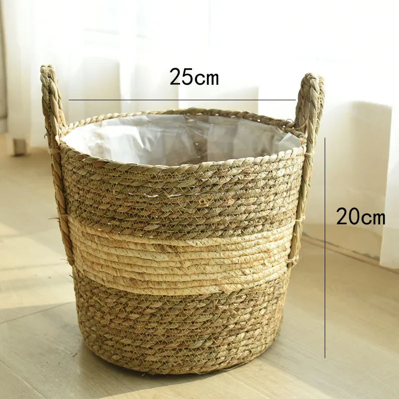 Natural Wicker Planter Basket - 20/25/30cm